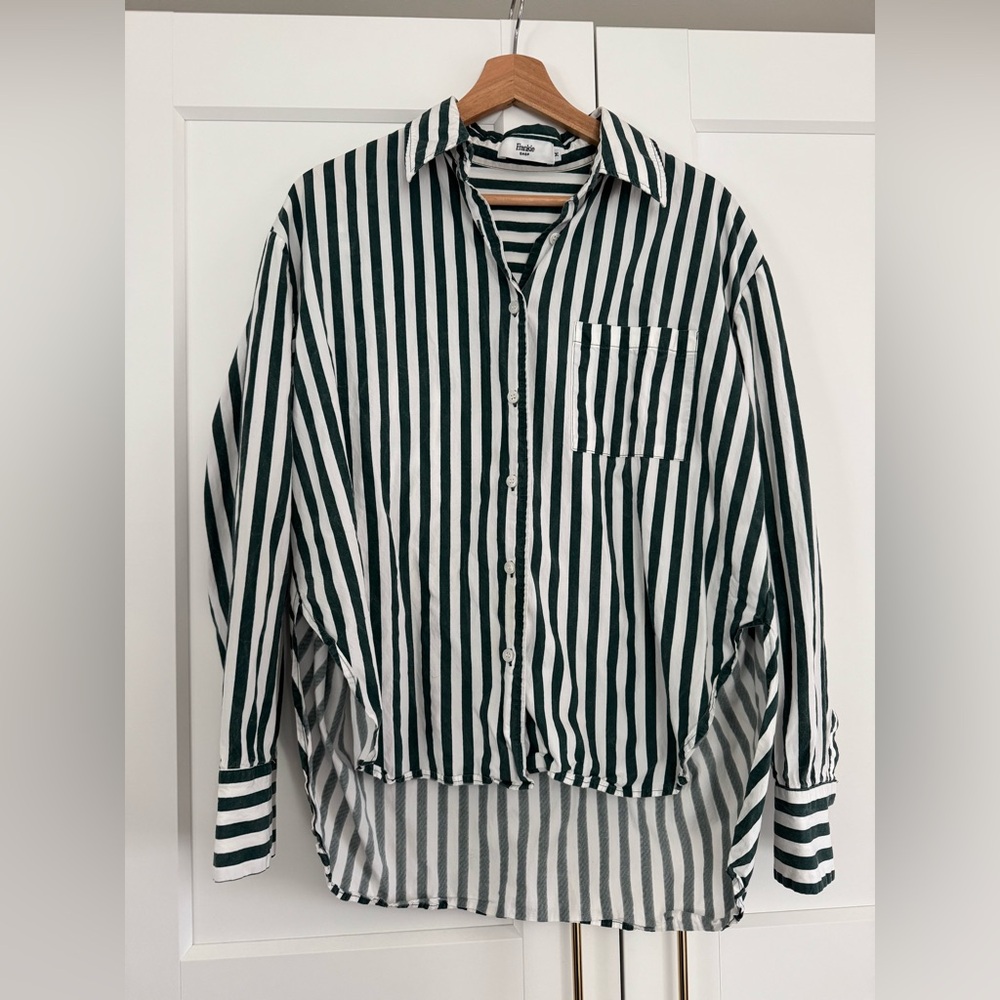 The Frankie Shop Striped Oxford Shirt | Size Medium